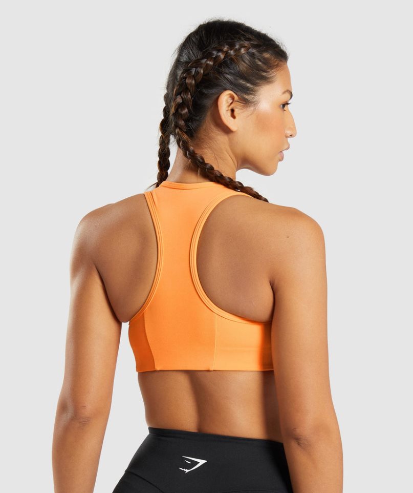 Women's Gymshark Essential Racer Back Sports Bra Orange | NZ 5GOFJY